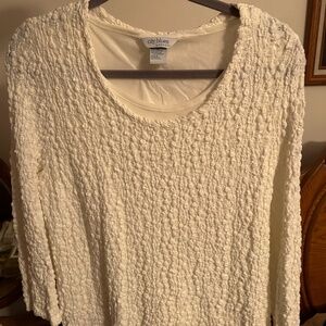 XL White City Blues Sweater